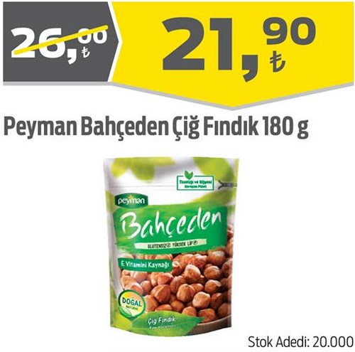 Peyman Bahçeden Çiğ Fındık 180 g image