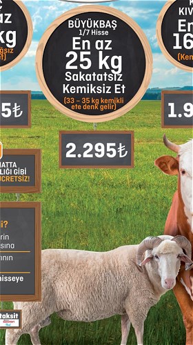 Büyükbaş 1/7 Hisse En Az 25 kg image