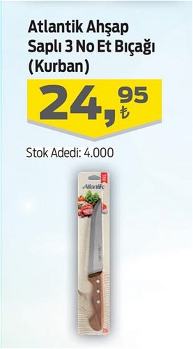 Atlantik Ahşap Saplı 3 No Et Bıçağı image
