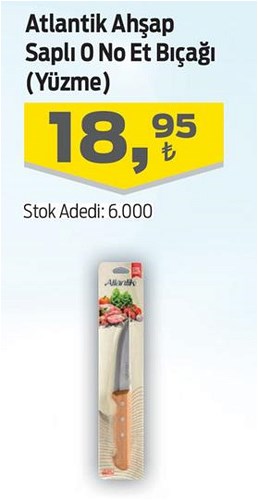 Atlantik Ahşap Saplı 0 No Et Bıçağı Yüzme image