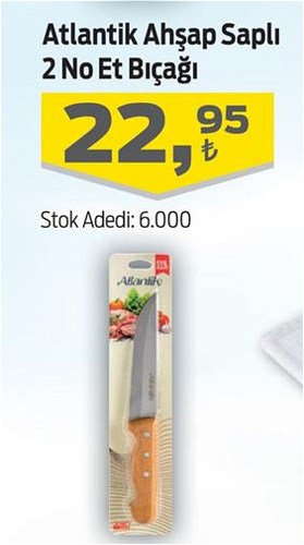 Atlantik Ahşap Saplı 2 No Et Bıçağı image