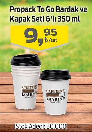 Propack To Go Bardak ve Kapak Seti 6'lı 350 ml image