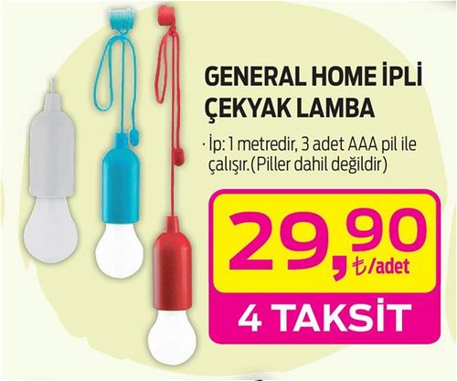 General Home İpli Çekyak Lamba image
