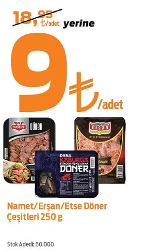 Namet/Erşan/Etse Döner Çeşitleri 250 g image