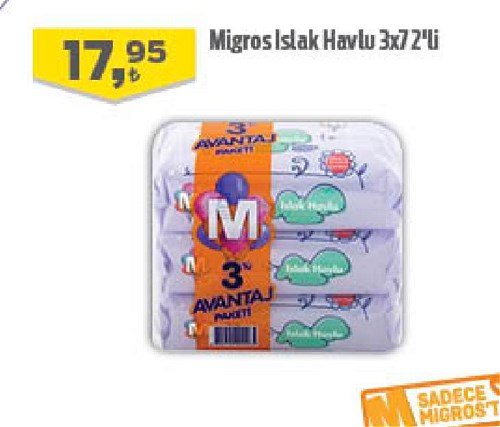 Migros Islak Havlu 3x72'li image