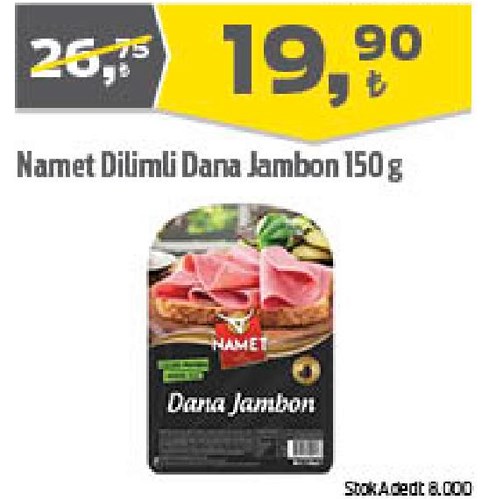 Namet Dilimli Dana Jambon 150 g image