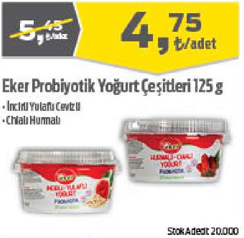 Eker Probiyotik Yoğurt Çeşitleri 125 g image