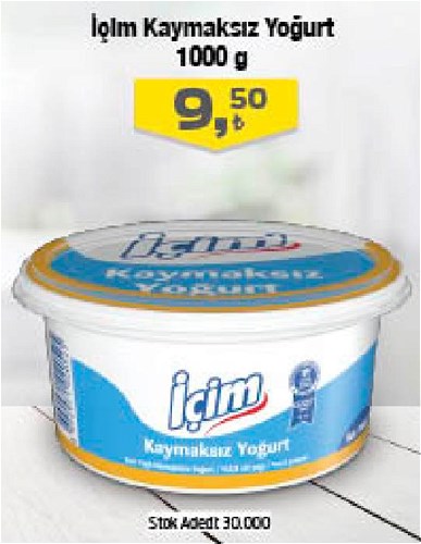 İçim Kaymaksız Yoğurt 1000 g image