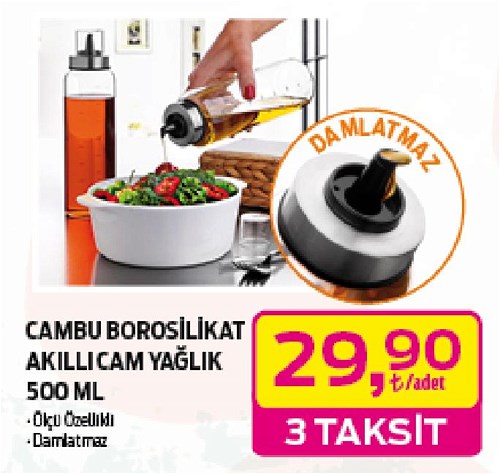 Cambu Borosilikat Akıllı Cam Yağlık 500 ml image