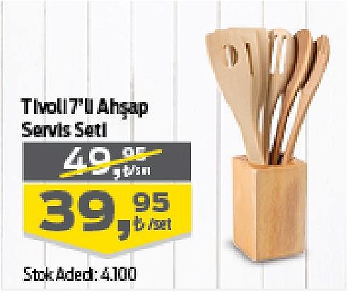 Tivoli 7'li Ahşap Servis Seti image