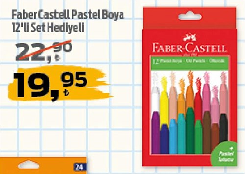 Faber Castell Pastel Boya 12'li Set Hediyeli image