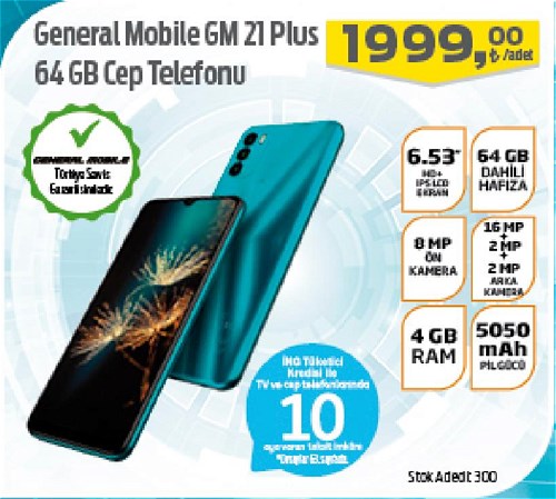 General Mobile GM 21 Plus 64 GB Cep telefonu image