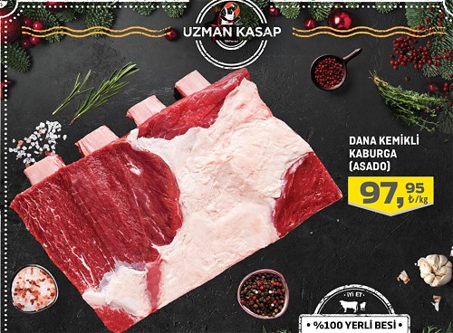 Uzman Kasap Dana Kemikli Kaburga (Asado) Kg image