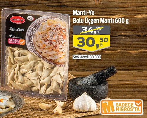 Mantı-Ye Bohça Üçgen Mantı 600 g image