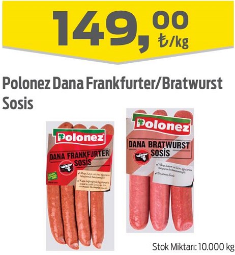 Polonez Dana Frankfurter/Bratwurst Sosis Kg image