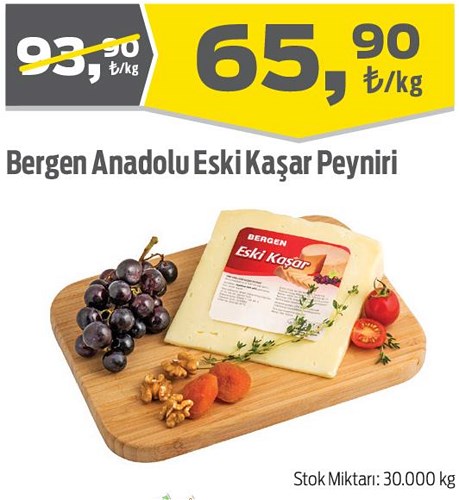 Bergen Anadolu Eski Kaşar Peyniri Kg image