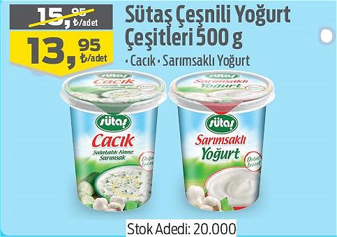 Sütaş Çeşnili Yoğurt Çeşitleri 500 g image