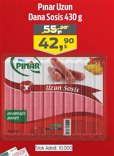 Pınar Uzun Dana Sosis 430 g image