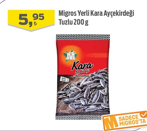 Migros Yerli Kara Ayçekirdeği Tuzlu 200 g image