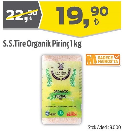 S.S. Tire Organik Pirinç 1 kg image