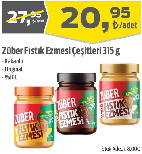 Züber Fıstık Ezmesi Çeşitleri 315 g image