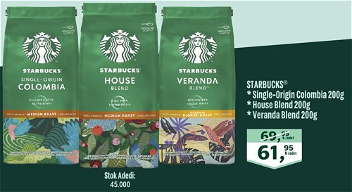 Starbucks Single Origin Colombia/House Blend/Veranda Blend 200 g image