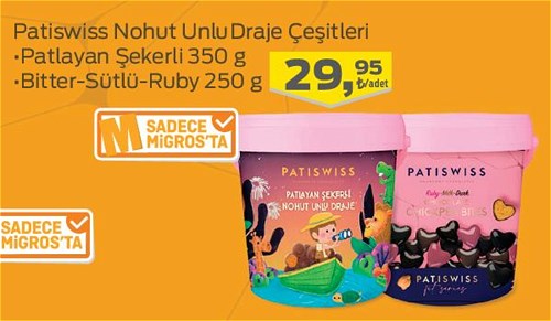 Patiswiss Nohut Unlu Draje Çeşitleri 350 g / 250 g image