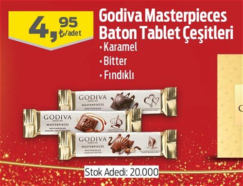 Godiva Masterpieces Baton Tablet Çeşitleri image