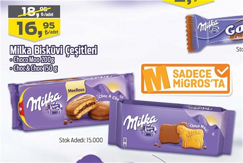 Milka Bisküvi Çeşitleri Choco Moo 200 g/Choc&Choc 150 g image