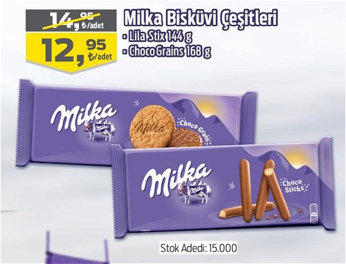 Milka Bisküvi Çeşitleri Lila Stix 144 g/Choco Grains 168 g image