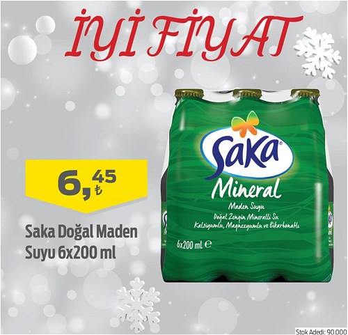 Saka Doğal Maden Suyu 6x200 ml image