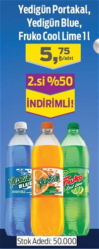 Yedigün Portakal/Yedigün Blue/Fruko Cool Lime 1 l image