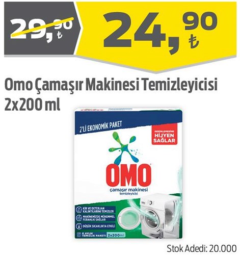 Omo Çamaşır Makinesi Temizleyicisi 2x200 ml image