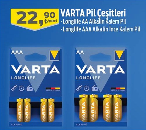 Varta Pil Çeşitleri image