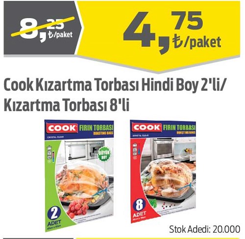 Cook Kızartma Torbası Hindi Boy 2'li/Kızartma Torbası 8'li image