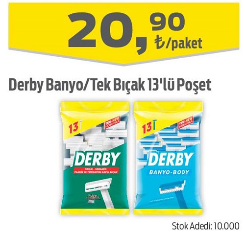 Derby Banyo/Tek Bıçak 13'lü Poşet image