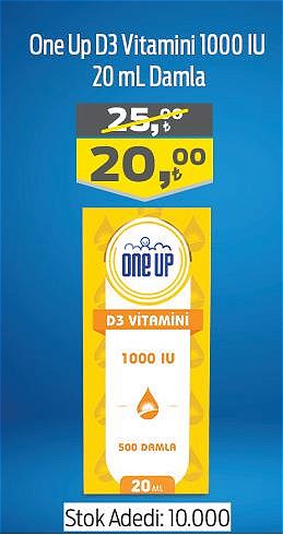 One Up D3 Vitamini 1000 IU 20 ml Damla image