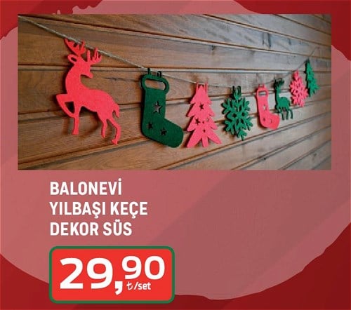 Balonevi Yılbaşı Keçe Dekor Süs  image