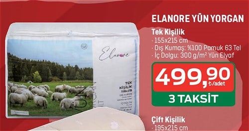 Elanore Yün Yorgan Tek Kişilik image