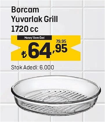 Paşabahçe Borcam Yuvarlak Grill 1720 cc image