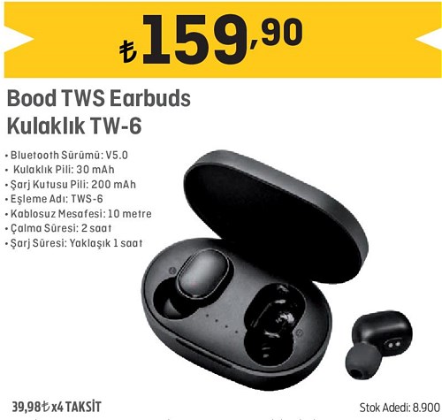 Bood TWS Earbuds Kulaklık TW-6 image