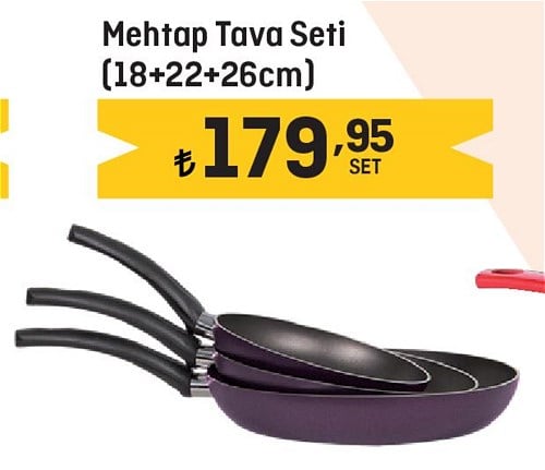 Mehtap Tava Seti (18+22+26 cm) image