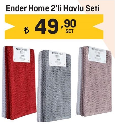 Ender Home 2'li Havlu Seti image