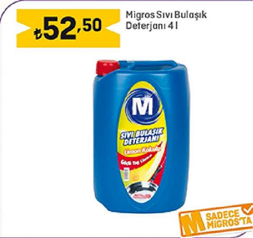 Migros Sıvı Bulaşık Deterjanı 4 l image