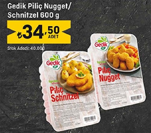 Gedik Piliç Nugget/Schnitzel 600 g image