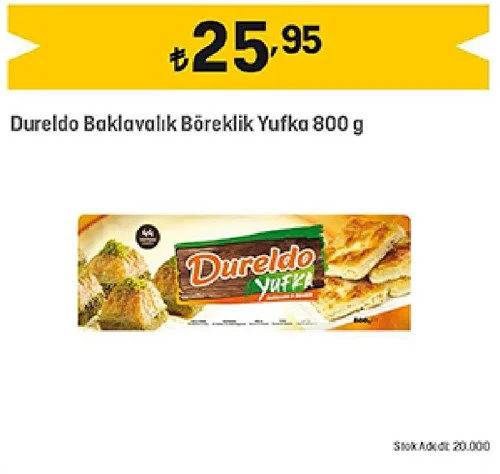 Dureldo Baklavalık Böreklik Yufka 800 g image