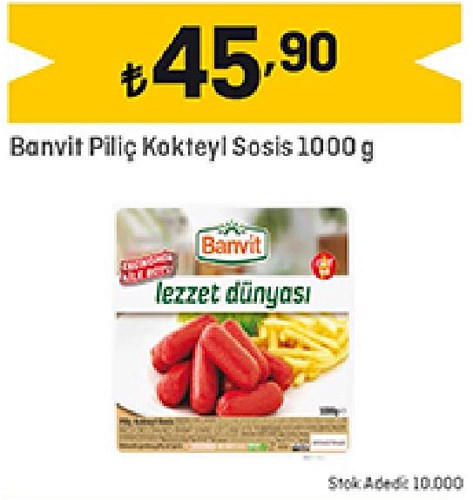 Banvit Piliç Kokteyl Sosis 1000 g image