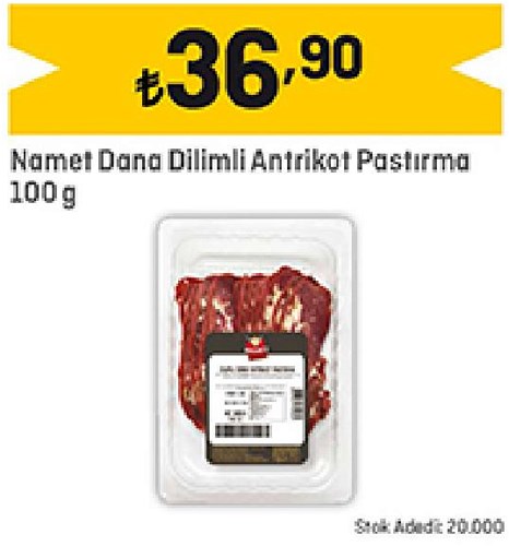 Namet Dana Dilimli Antrikot Pastırma 100 g image