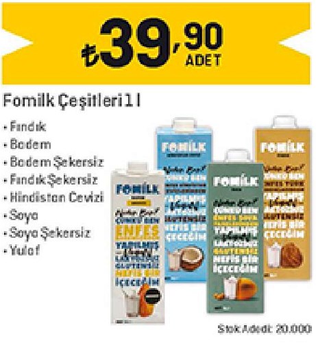 Fomilk Çeşitleri 1 l image