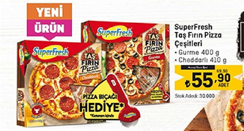 SuperFresh Taş Fırın Pizza Çeşitleri - Pizza Bıçağı Hediye image